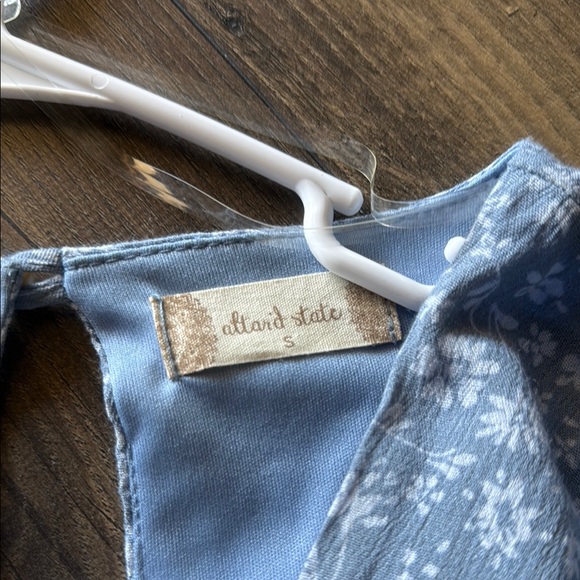 Floral Blue Ruffle Romper - Picture 3 of 3